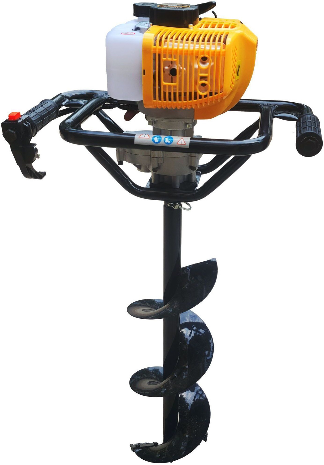 Image of Balwaan Krishi BE-63 Earth Auger 63cc 2 Stroke Petrol Engine with 6 Inch Double Spiral Planter Auger Drill (One Man Operation)
