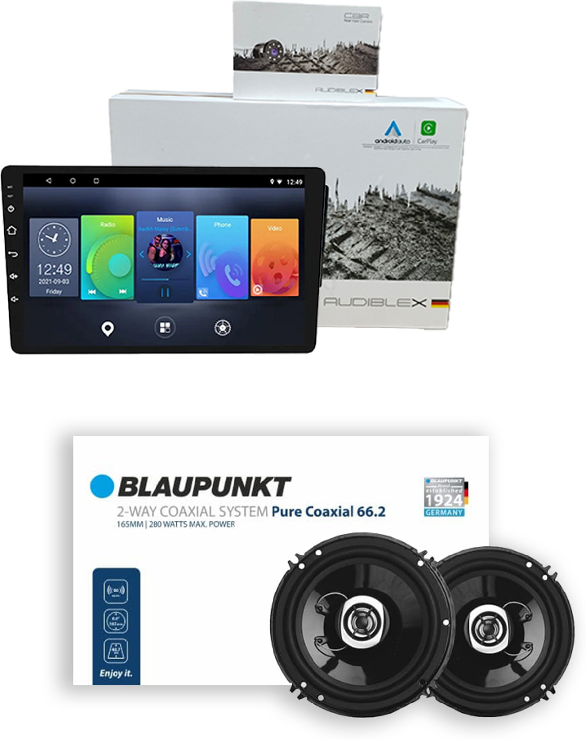 Image of ACR Audible X touch screen, Blaupankt speaker set Combo