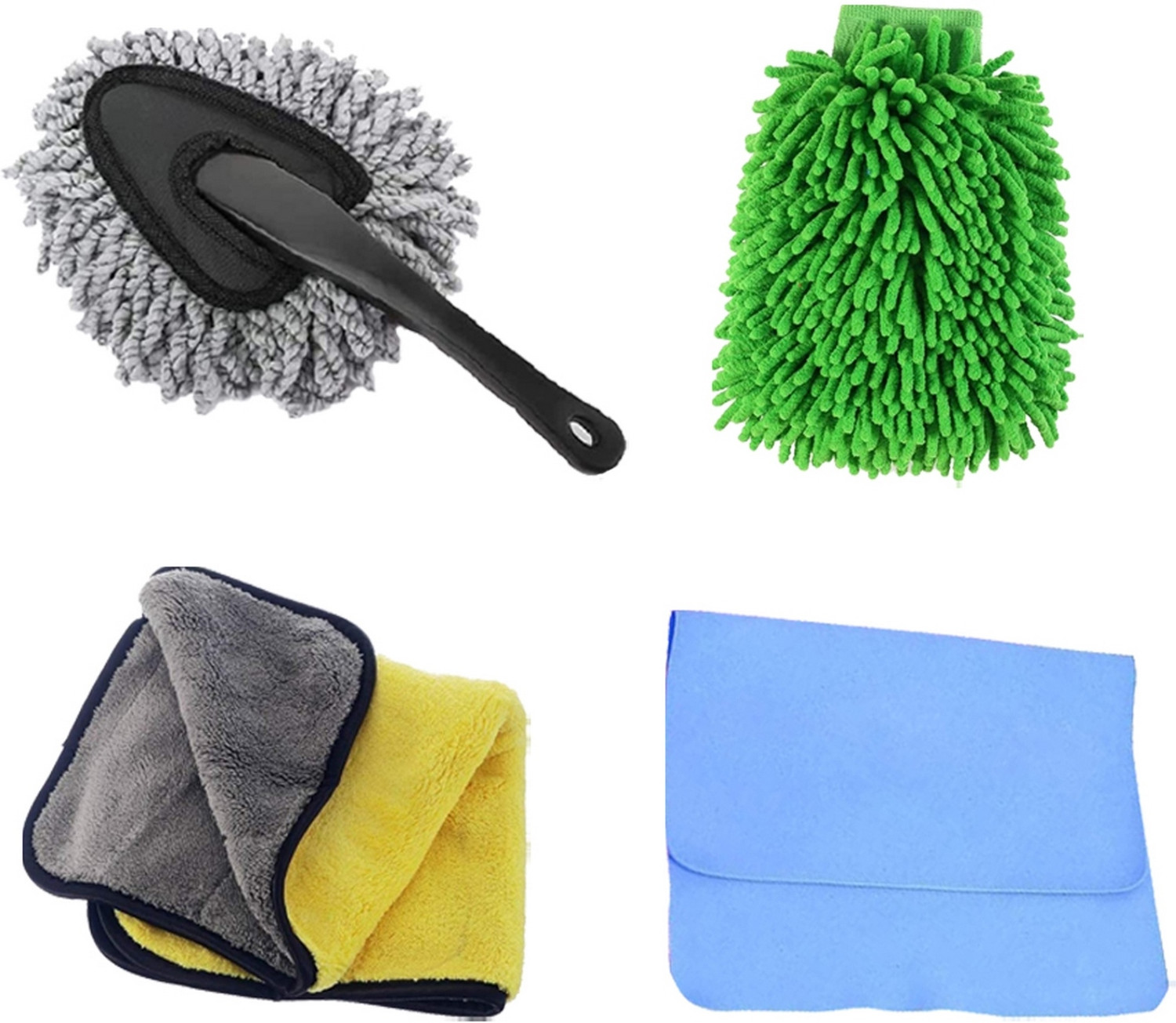 SRBKfashion 4-Piece Combo: Magic Towel, Duster, Microfiber Cloth - Image 1