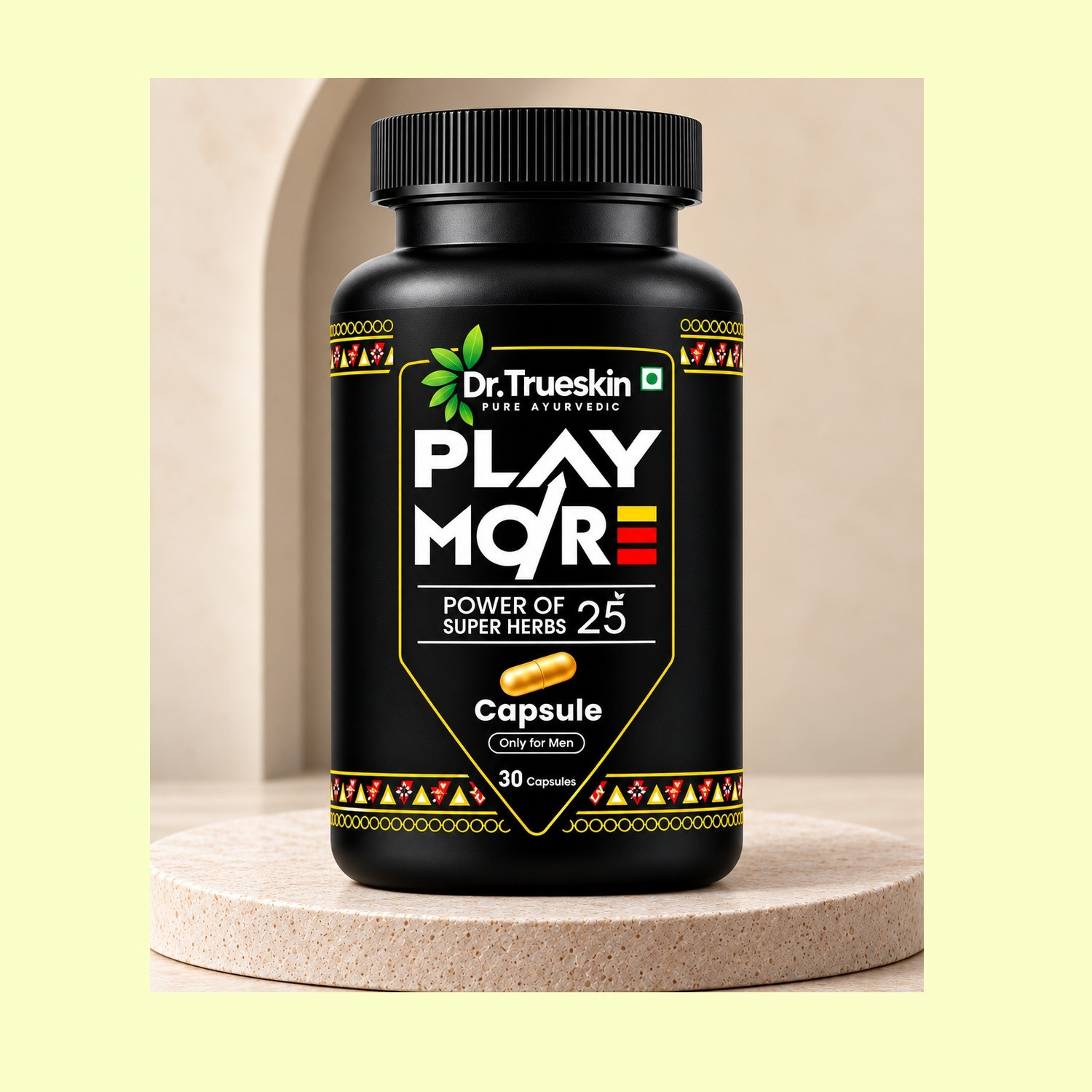 Dr.TrueSkin Play More Herbal Capsules for Men 30 Capsules 93 (30 Capsules) - Image 1