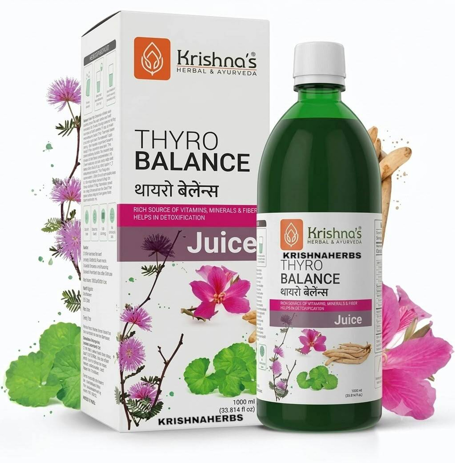 Krishnaherbs Thyroid Balance Juice 1L - Image 1
