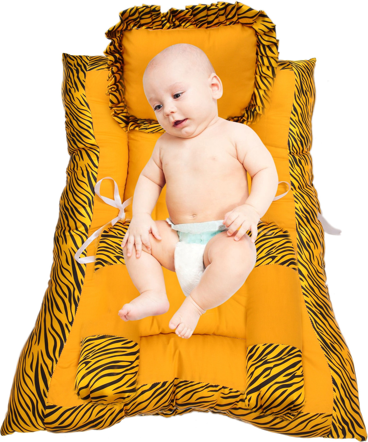 Image of Get IT Baby Sleeping Bed set Baby Sleeping Bed set Rectangle (Fabric, Gold)