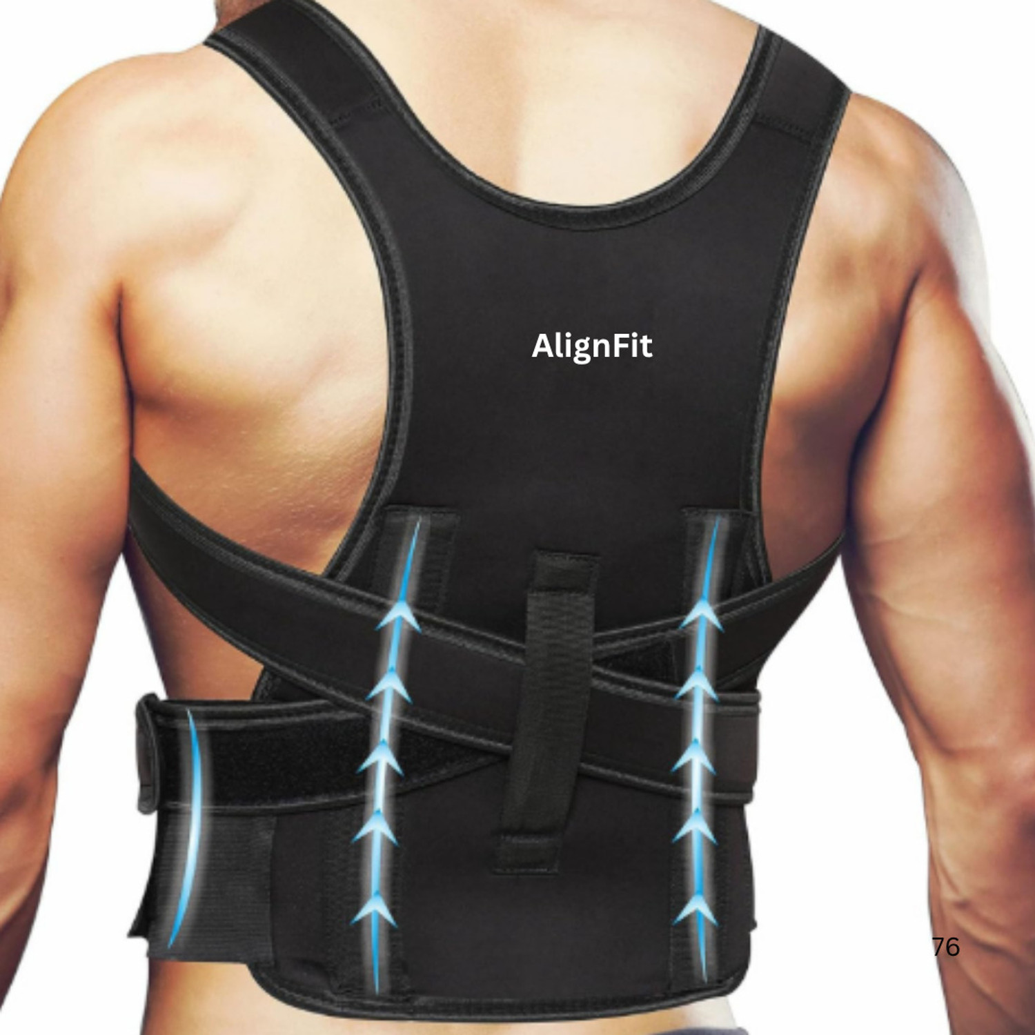 Image of Moon surgical Back Blue Belt for Pain Relief Back and Spine Protector