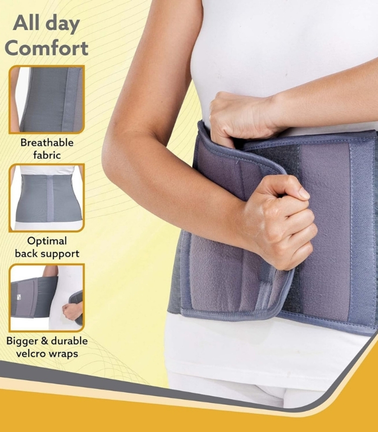 Image of Moon surgical Back Blue Belt for Pain Relief Back and Spine Protector