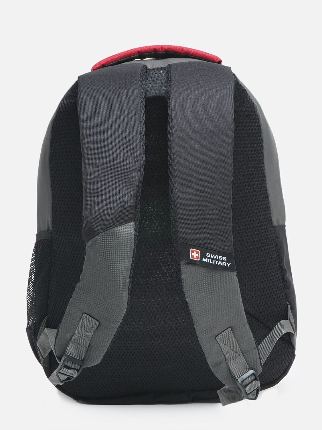 Image of SWISS MILITARY Large 34 L Laptop Backpack Accent Multi Utility Bag with Quick Access pocket for Office /College /Travel Bag (Grey, Red)