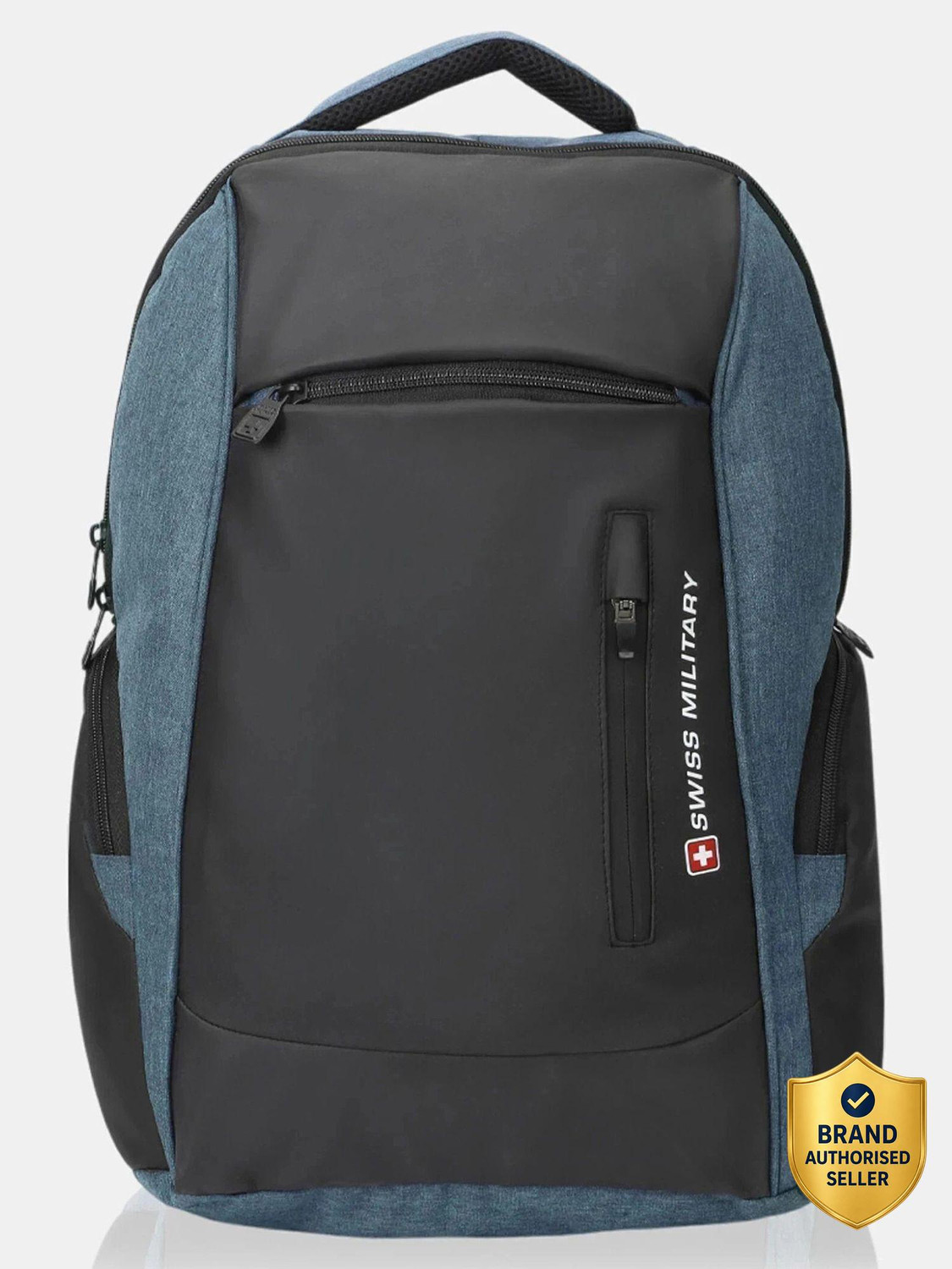 Image of SWISS MILITARY Large 34 L Laptop Backpack Accent Multi Utility Bag with Quick Access pocket for Office /College /Travel Bag (Grey, Red)