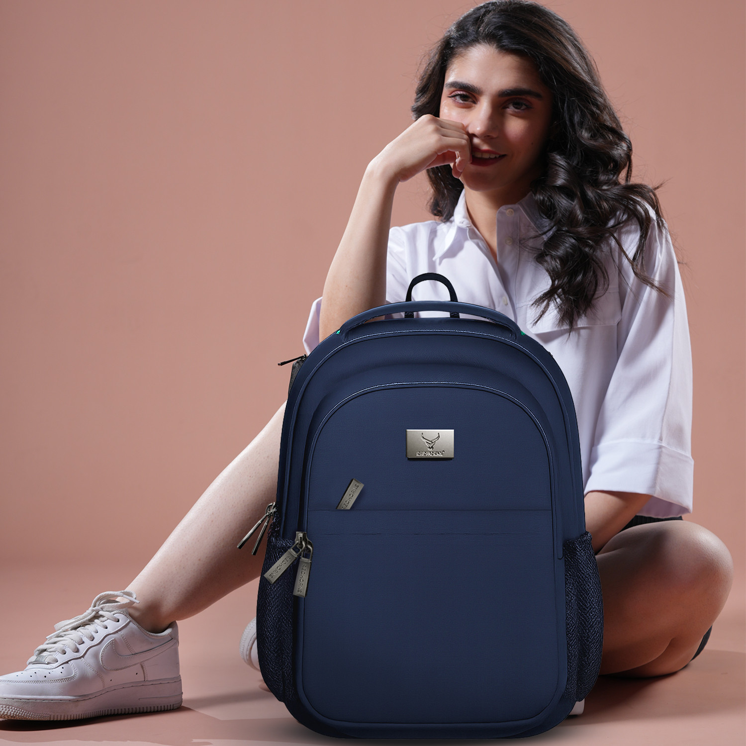 Image of REDHORNS Medium 28 L Laptop Backpack Medium 28L Laptop Backpack School Backpack with Laptop Sleeve (15.6 inch) (Blue)
