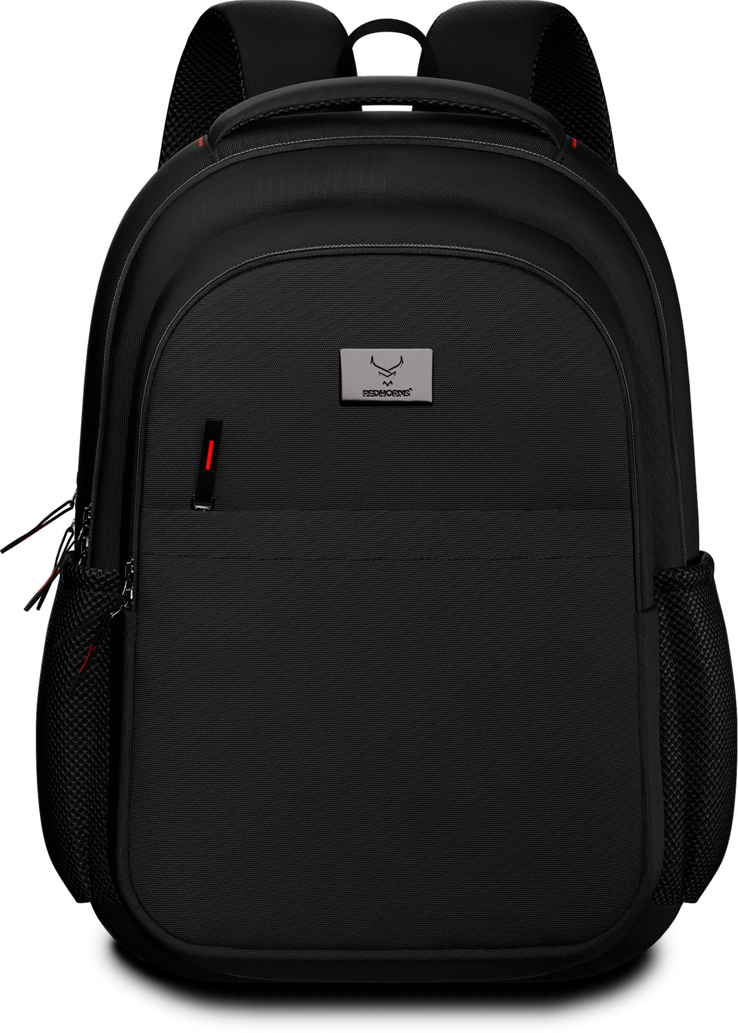 Image of REDHORNS Medium 30 L Laptop Backpack School Backpack with 15.6inch Laptop Holder and waterproof material For unisex (Black)