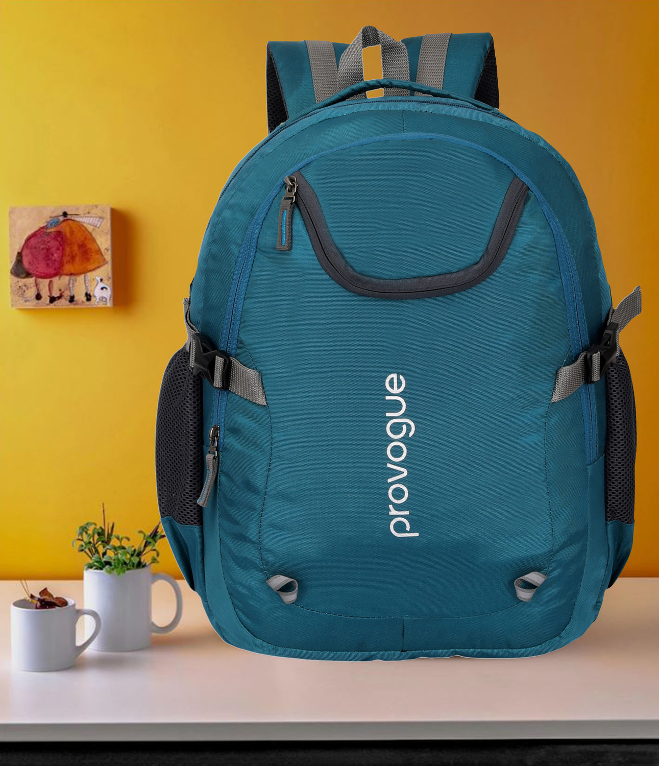 Image of PROVOGUE Large 45 L Laptop Backpack Stylish Laptop Backpack | Durable & Spacious Travel Bag for Men and Women (Black)