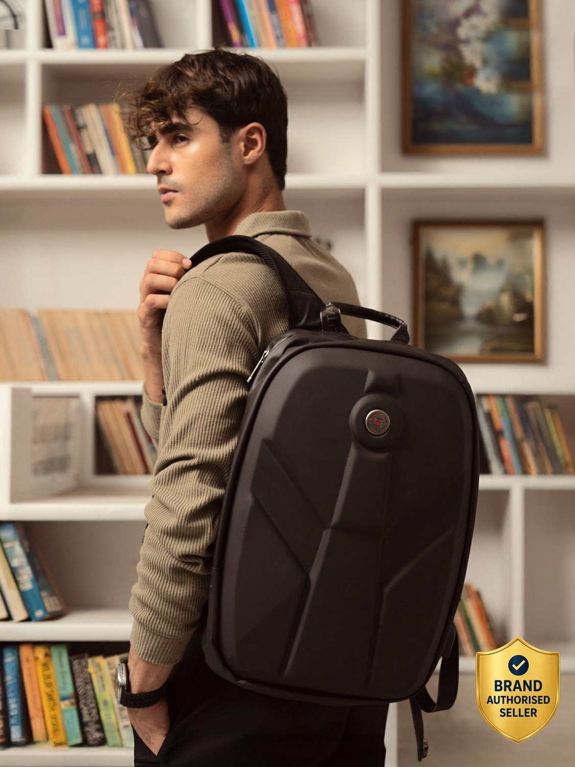 Image of SWISS MILITARY Large 34 L Laptop Backpack Accent Multi Utility Bag with Quick Access pocket for Office /College /Travel Bag (Grey, Red)