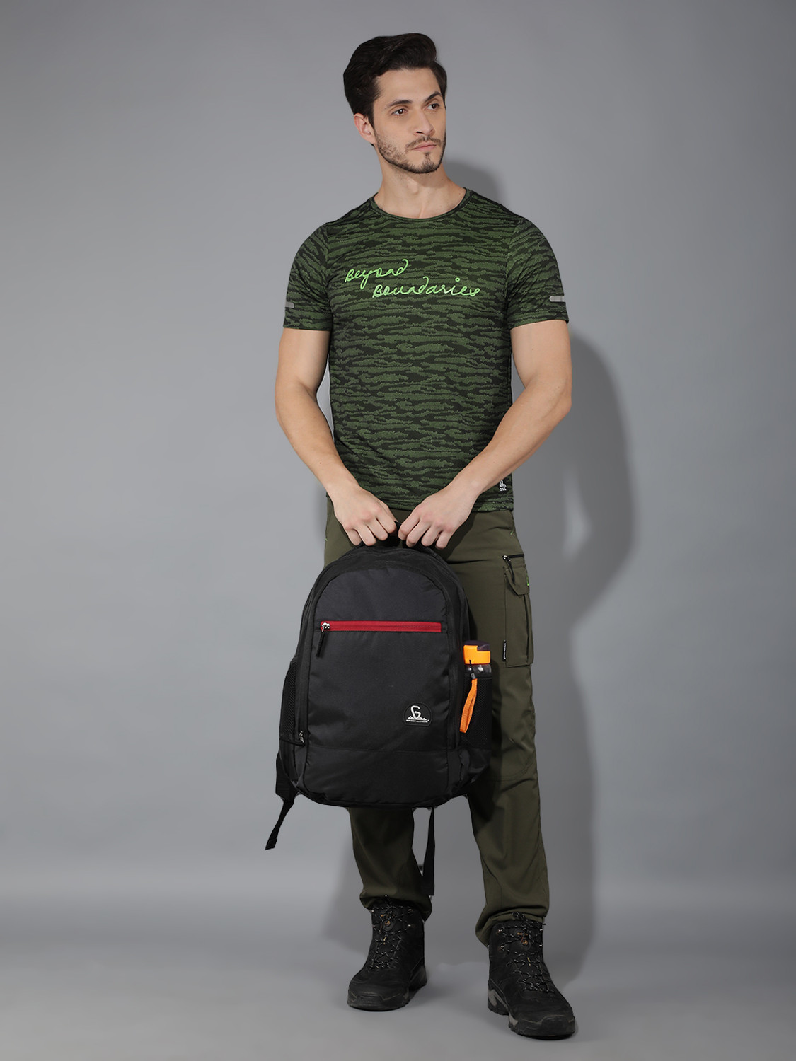 Image of GreenLands Large 33 L Laptop Backpack Zipster College, School, Office, Travel Bag (Black)