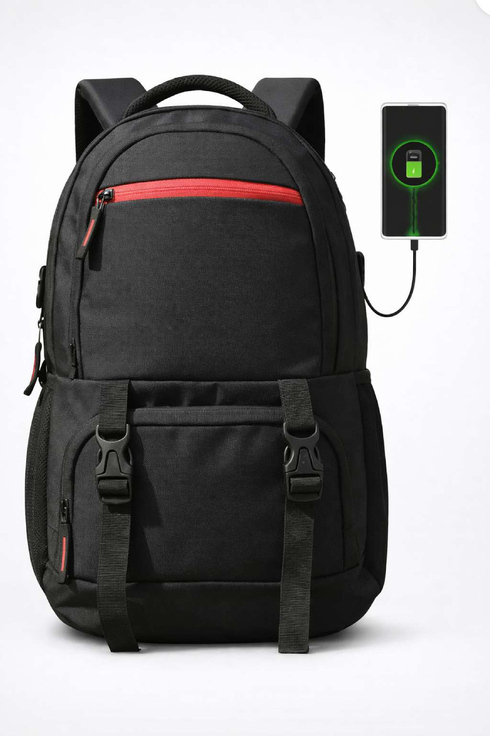 Image of TechyBee Large 45 L Laptop Backpack Panther MS03 45 L Multi-Purpose Travel Backpack with 5 Compartments (Grey) (Grey)