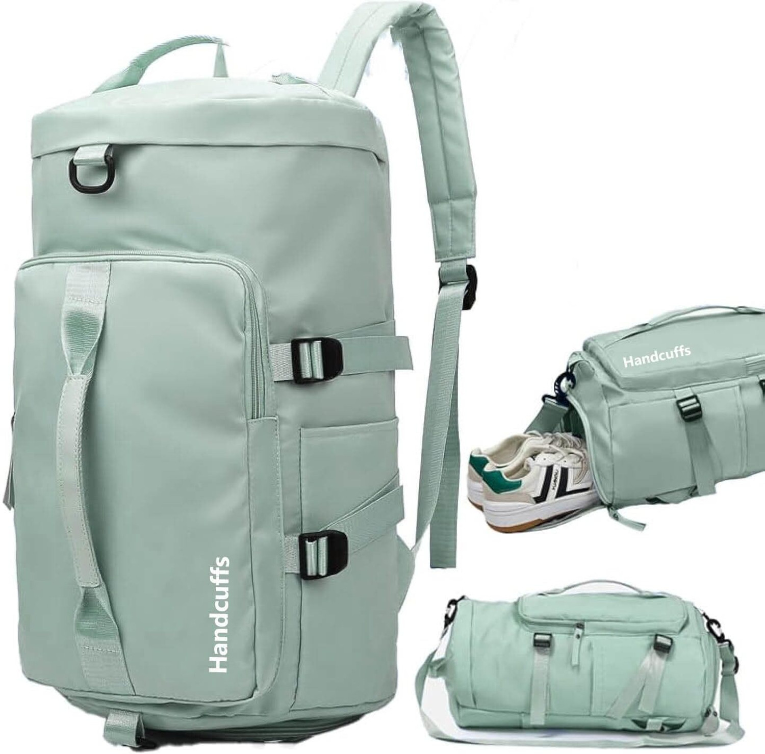 Excite Shoppers 60L 3-in-1 Gym Duffel Bag - Green - Image 1