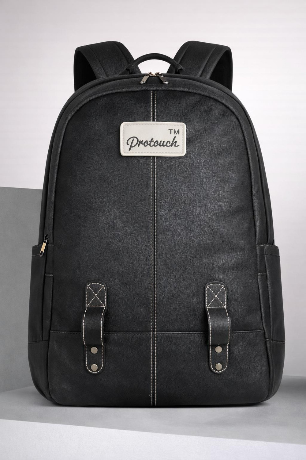 Image of PROTOUCH Medium 28 L Laptop Backpack Classic Leather Without Anti Theft (Black)