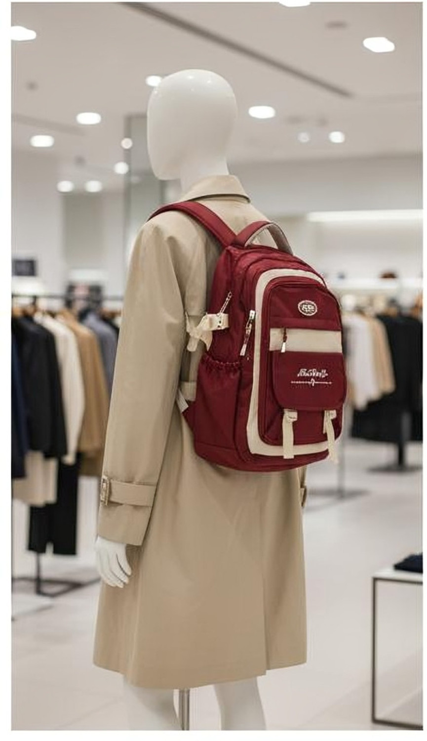 Image of INTOUCH Large 40 L Laptop Backpack Medium 30 L Laptop Backpack Bagpack school college, travel, office bag (Maroon)