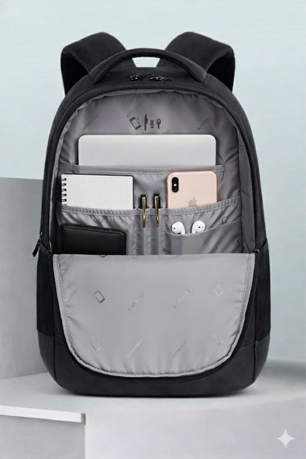 Image of PROTOUCH Medium 28 L Laptop Backpack Classic Leather Without Anti Theft (Black)