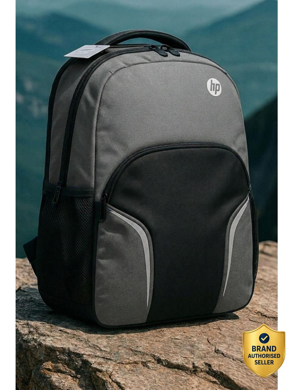 Image of HP Travel / School /Collage / Office And Multipurpose Bag Waterproof Backpack (Grey, Black, 30 L)