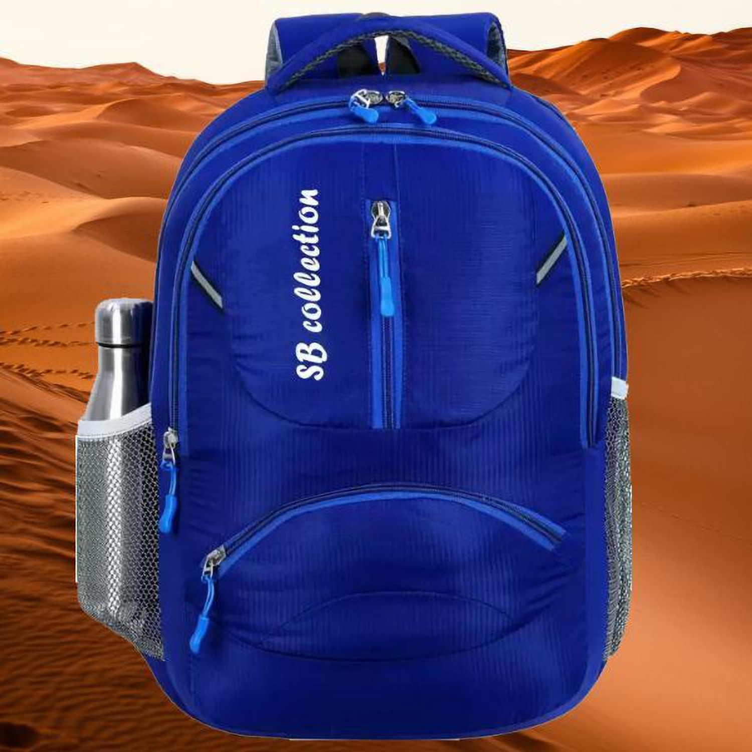 Image of SKYBAGS Large 45 L Laptop Backpack CAVALIER 45L LAPTOP BACKPACK BLUE (Blue, Beige, Black)