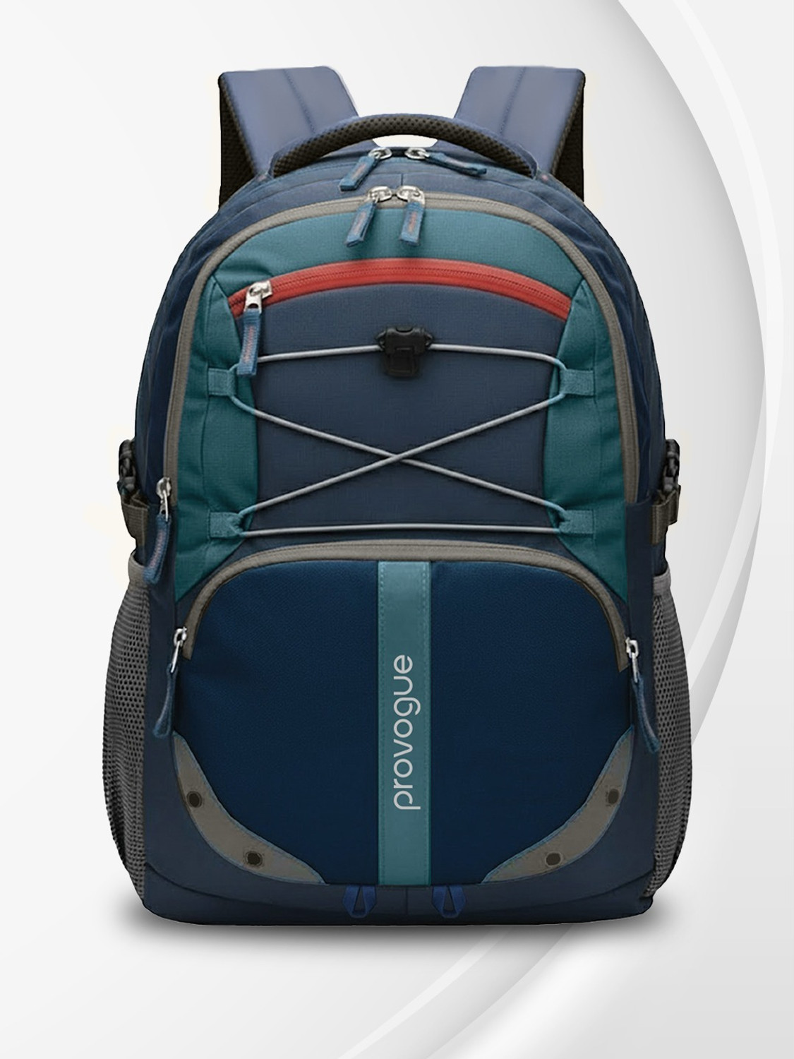 PROVOGUE Large 38 L Laptop Backpack Unisex Spacy 2.0 with Padded Tablet Sleeve, Rain Cover and Reflective Strip (Blue, Green) - Image 1