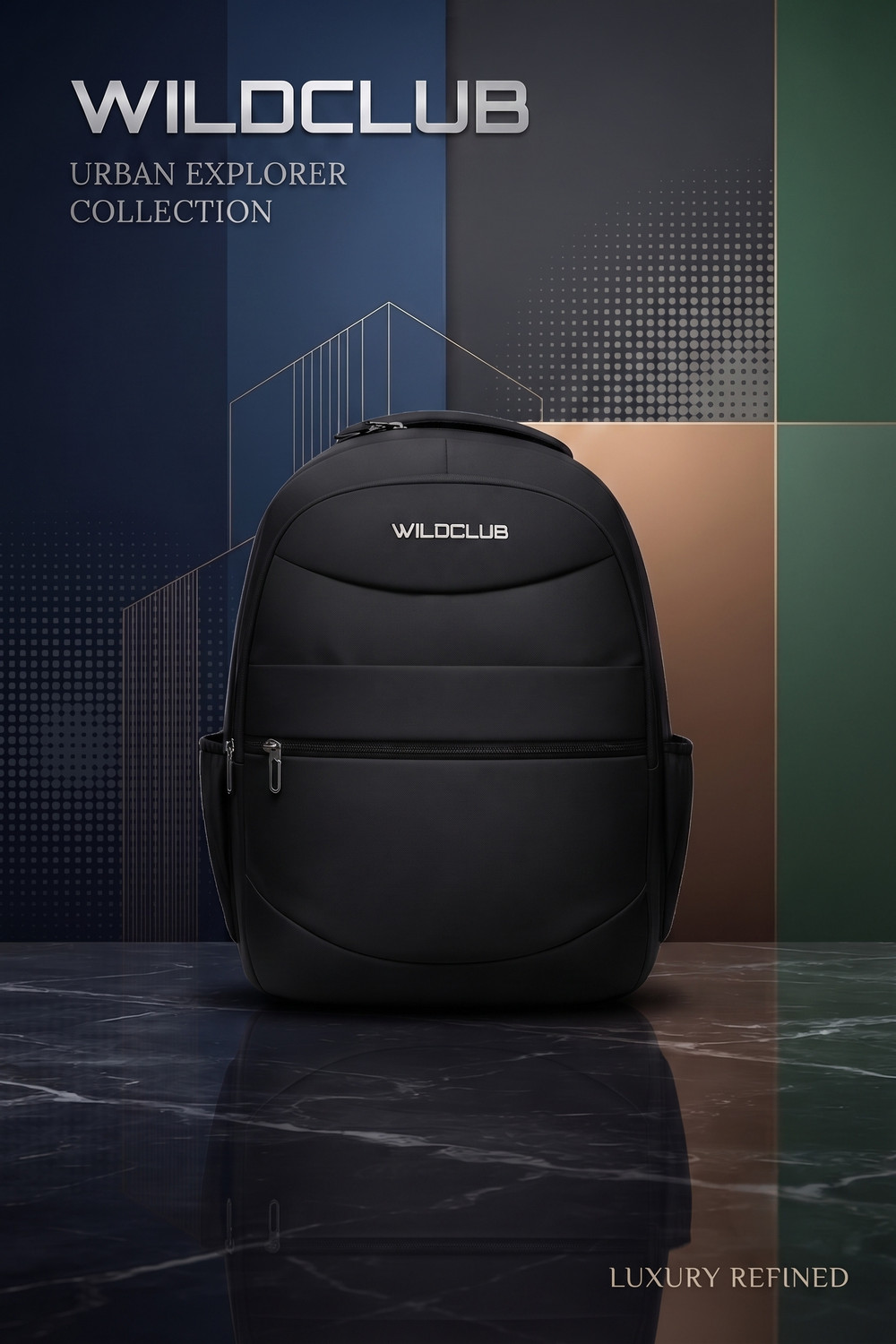 Image of SKYBAGS Large 45 L Laptop Backpack CAVALIER 45L LAPTOP BACKPACK BLUE (Blue, Beige, Black)
