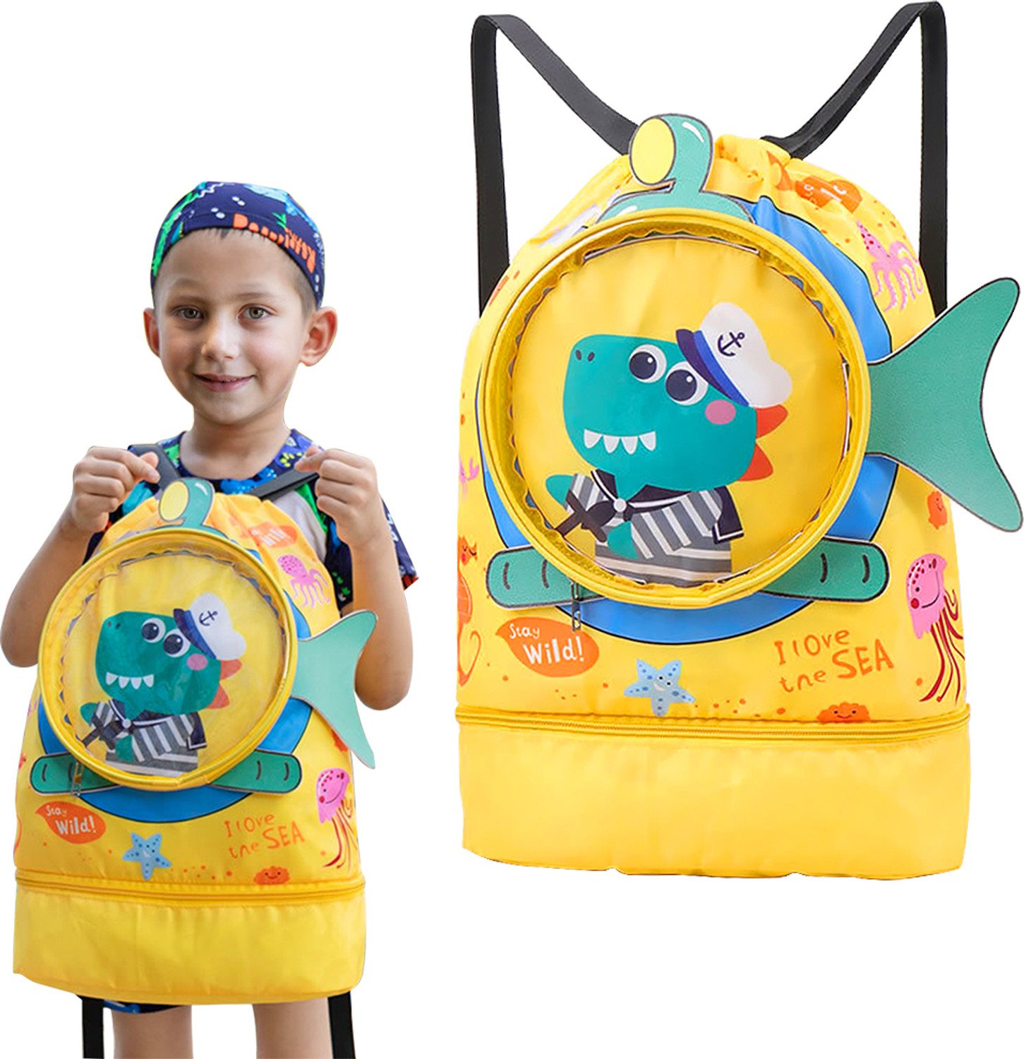 Image of ELEPHANTBOAT 2.5 L Laptop Backpack School Bags for Girls Kids Unicorn Bags for Girls School Bags on Wheel (Pink)