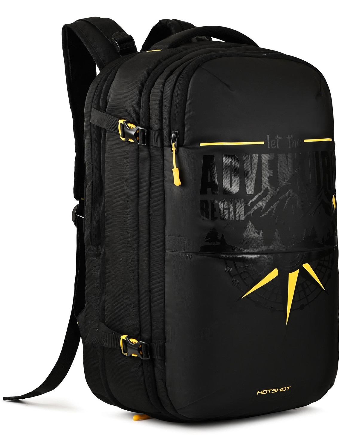 Image of TechyBee Large 45 L Laptop Backpack Panther MS03 45 L Multi-Purpose Travel Backpack with 5 Compartments (Grey) (Grey)
