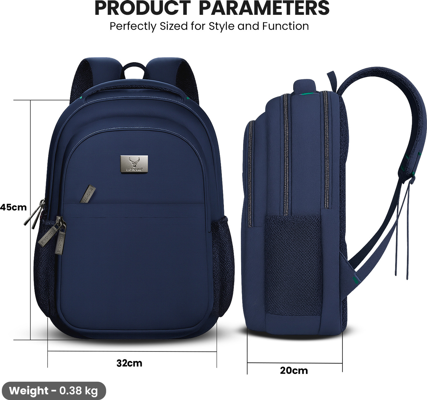 Image of REDHORNS Medium 28 L Laptop Backpack Medium 28L Laptop Backpack School Backpack with Laptop Sleeve (15.6 inch) (Blue)