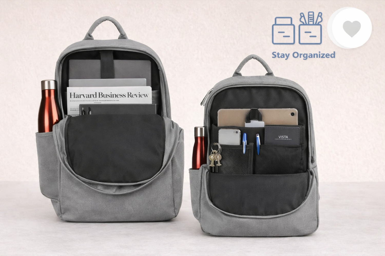 Image of Tracker Medium 30 L Laptop Backpack TRK-501 Business Office Travel Bag for Men | Daily Use | Water Resistant (Grey)