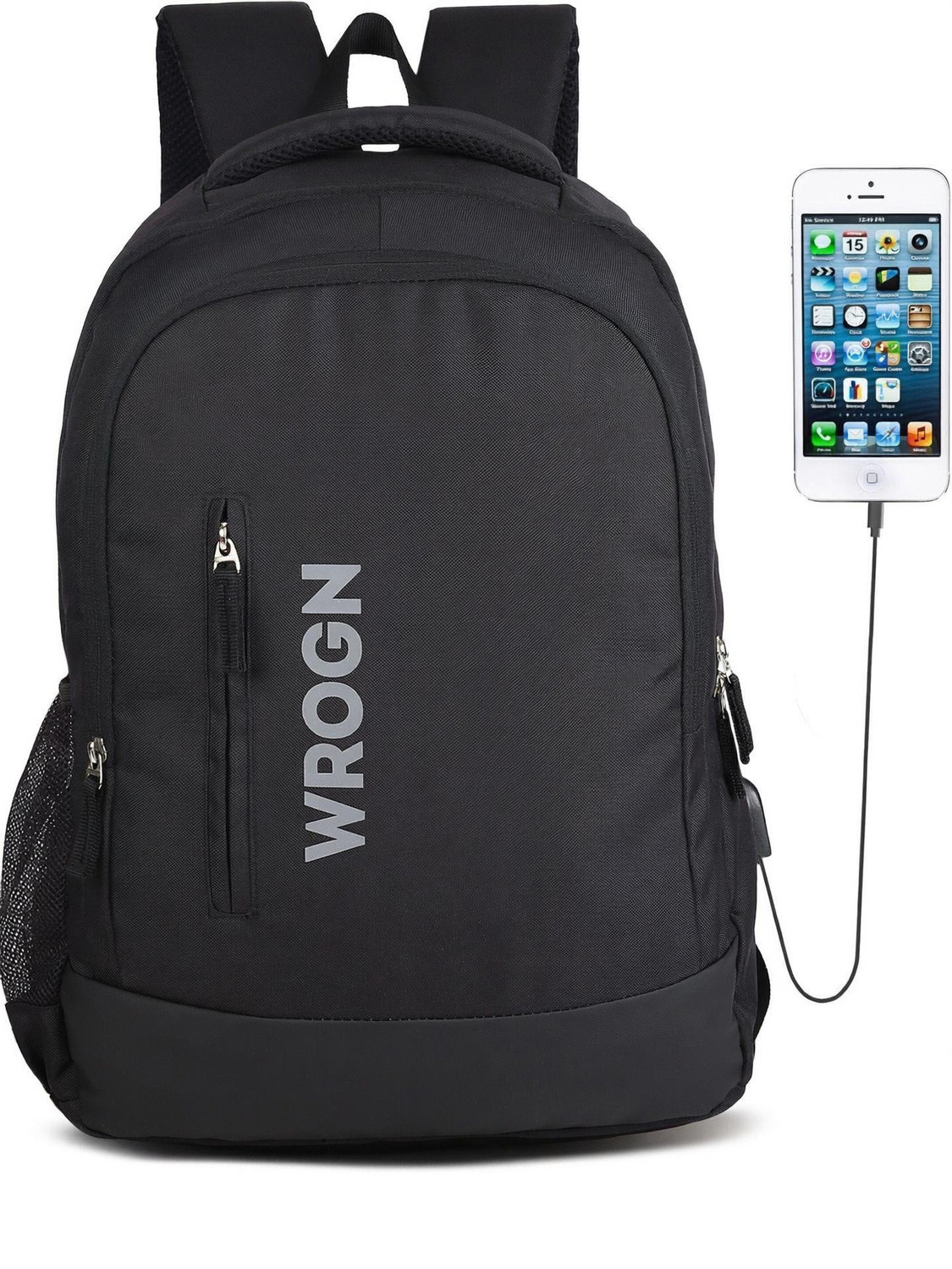 Image of WROGN Large 32 L Laptop Backpack Reverse Stylish Laptop Backpack (Black, Red)
