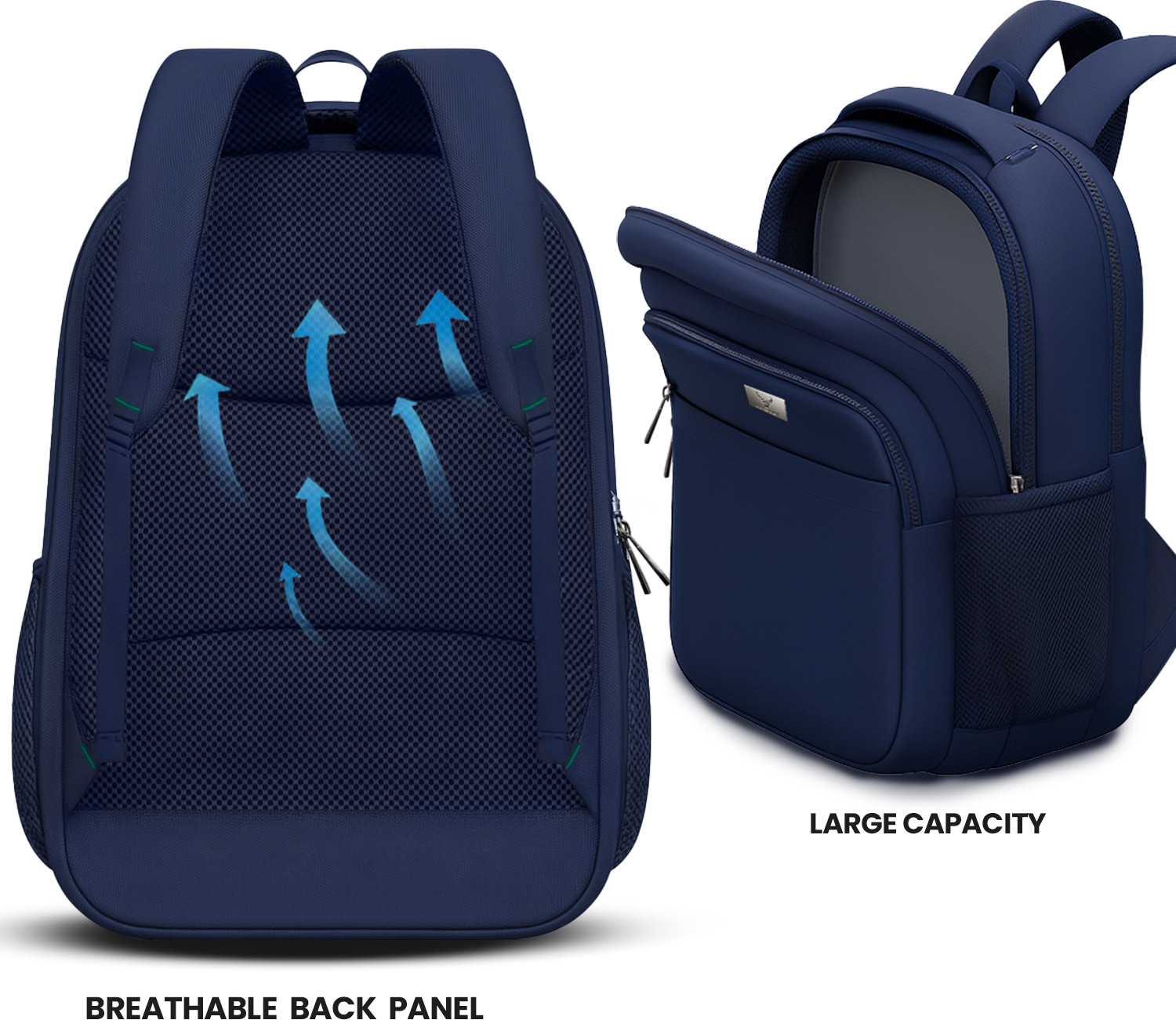 Image of REDHORNS Medium 28 L Laptop Backpack Medium 28L Laptop Backpack School Backpack with Laptop Sleeve (15.6 inch) (Blue)