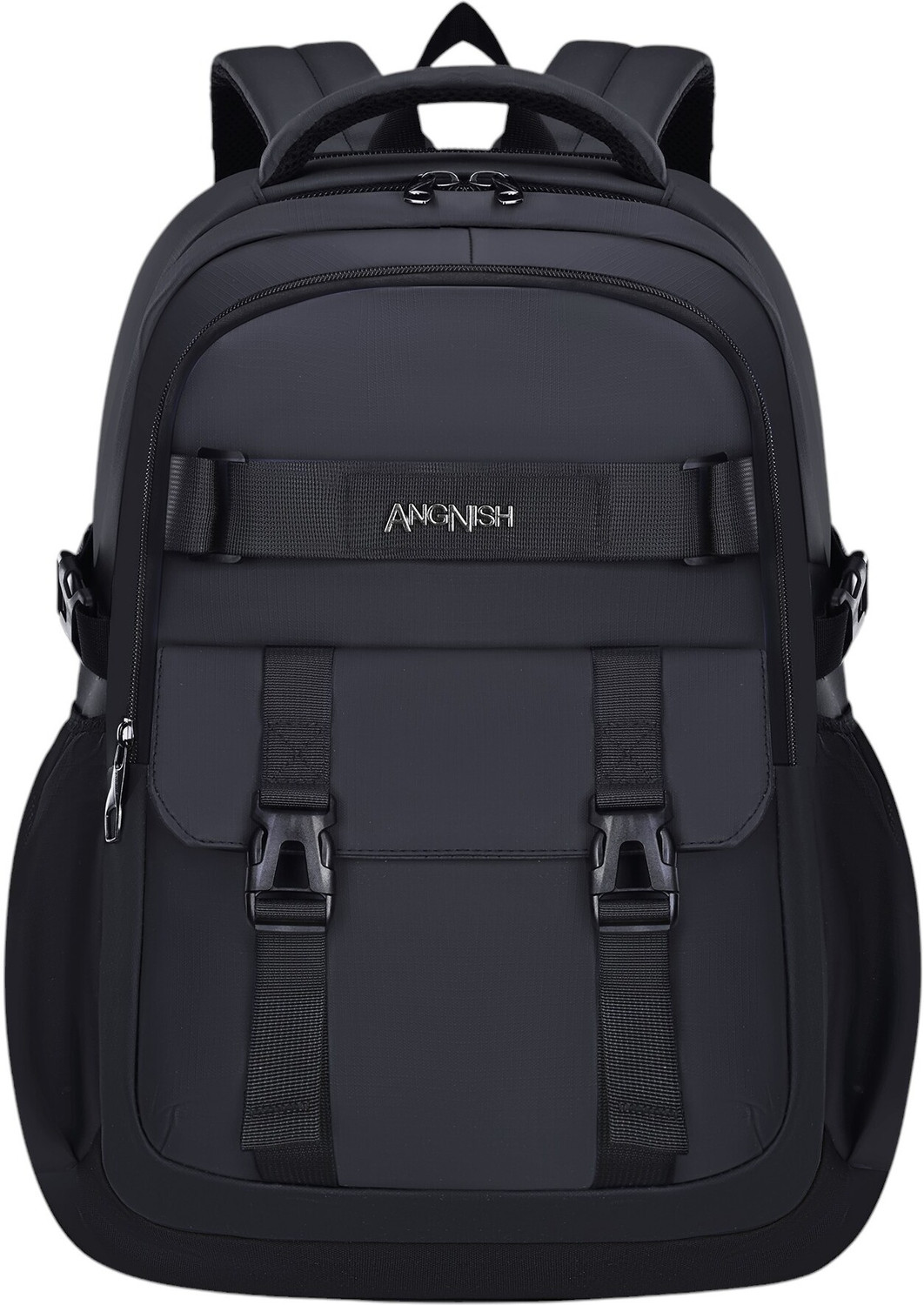 Image of REDHORNS Medium 30 L Laptop Backpack School Backpack with 15.6inch Laptop Holder and waterproof material For unisex (Black)