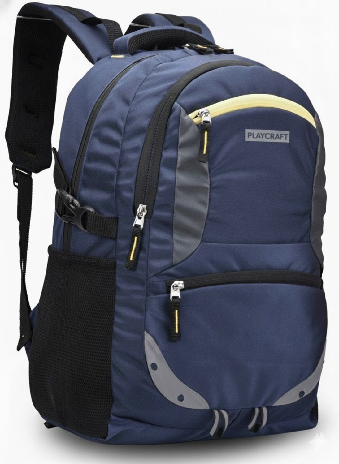 Image of PlayCraft Large 35 L Laptop Backpack Unisex Spacy With Rain Cover And Reflective Strip (Blue, Yellow)