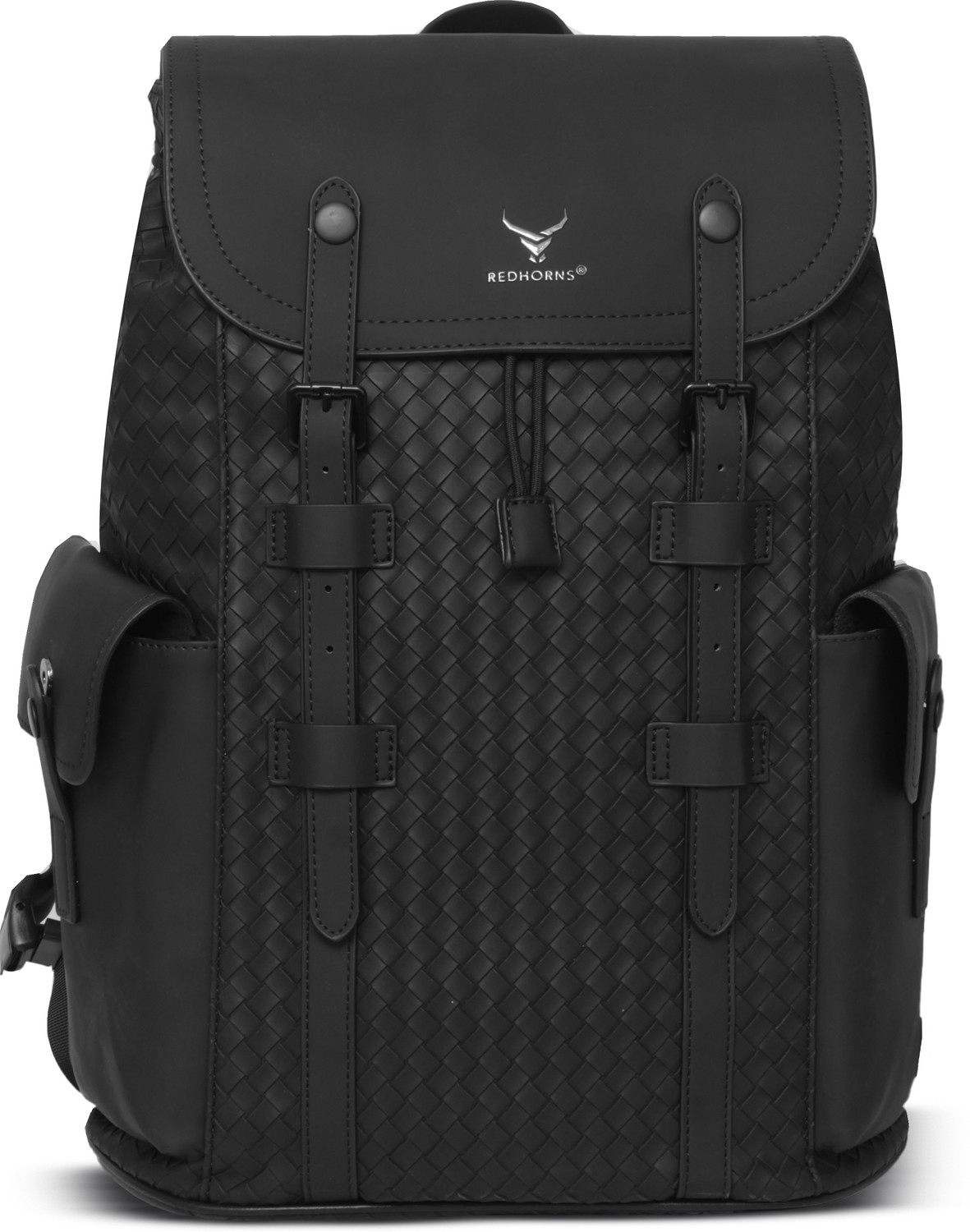 Image of REDHORNS Medium 30 L Laptop Backpack School Backpack with 15.6inch Laptop Holder and waterproof material For unisex (Black)