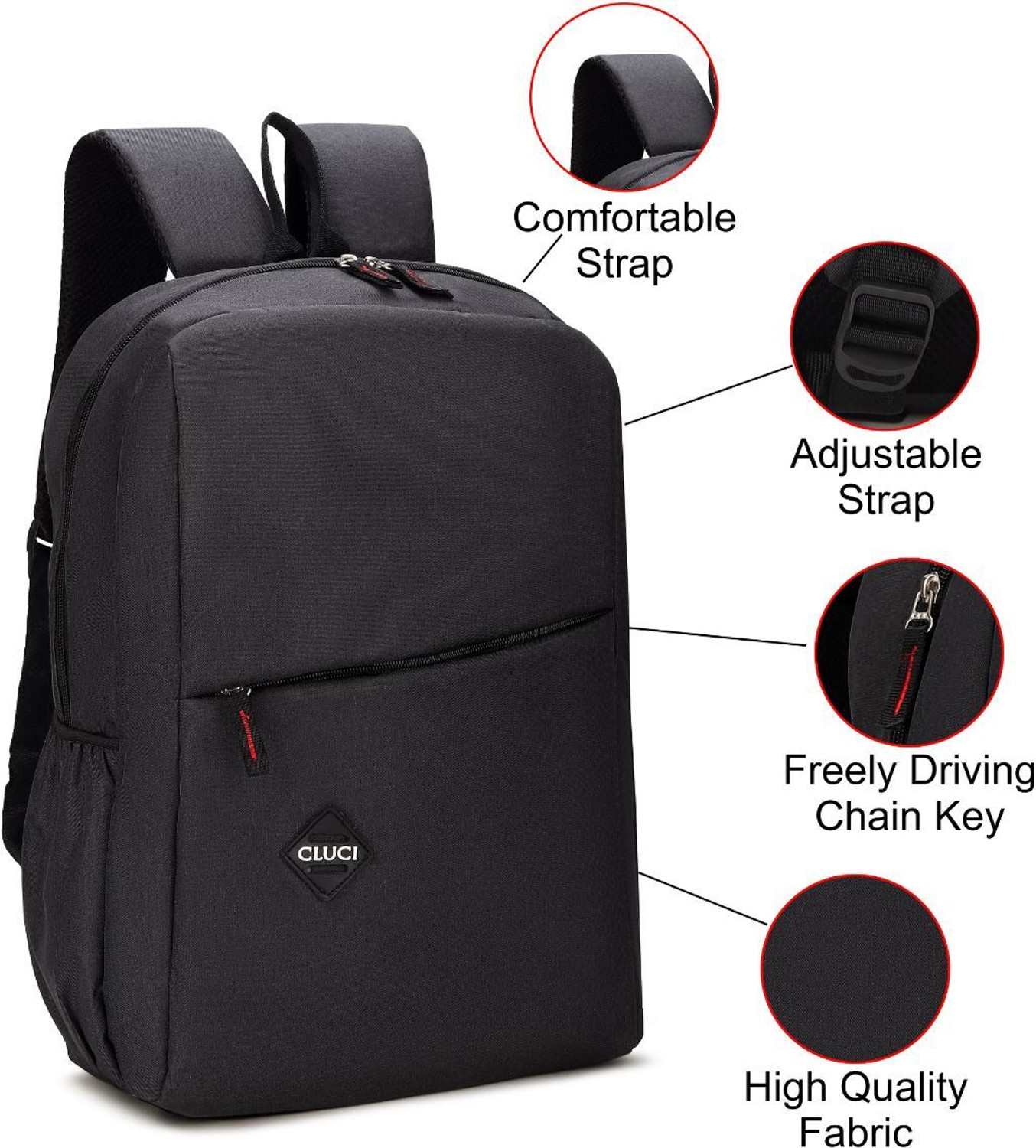 Image of Tx Tronx Medium 30 L Laptop Backpack Premium Solid Backpack for Office, College & Travel with Stylish Minimal Look (Black)