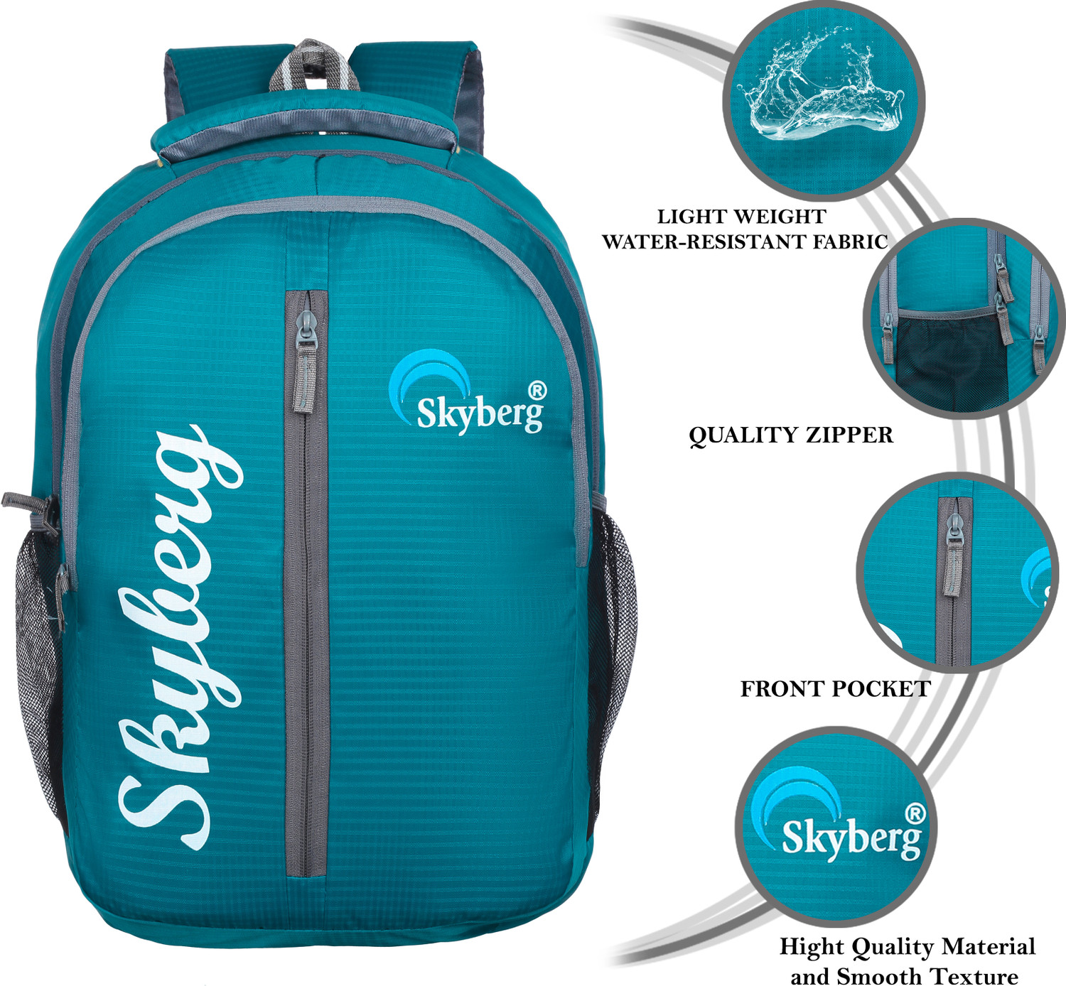 Image of Skyberg Large 40 L Laptop Backpack 40L Backpack for Travel, School, Office, College with Laptop Compartment (Black)