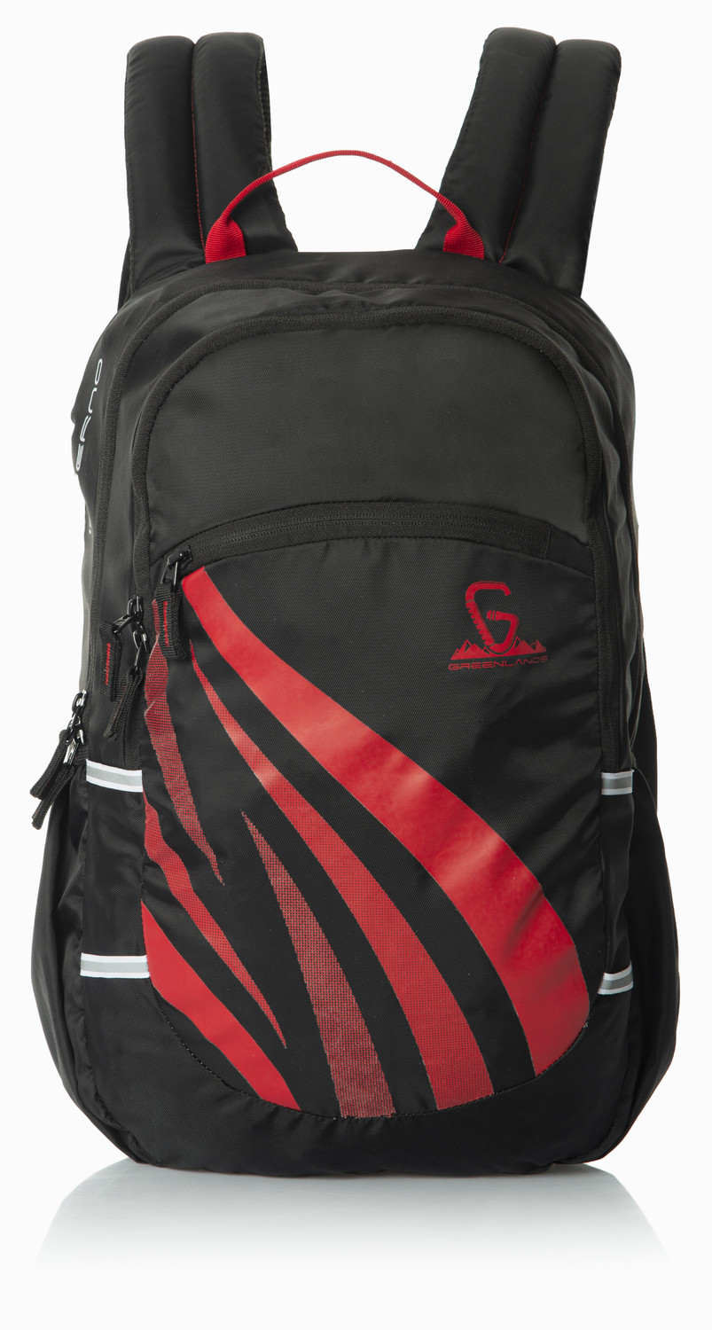 Image of GreenLands Large 33 L Laptop Backpack Zipster College, School, Office, Travel Bag (Black)