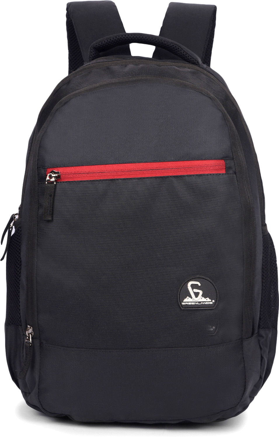 Image of GreenLands Large 33 L Laptop Backpack Zipster College, School, Office, Travel Bag (Black)