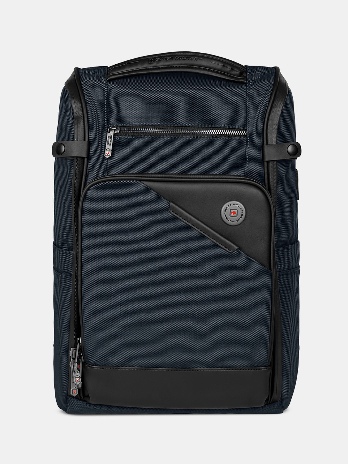 Image of SWISS MILITARY Large 34 L Laptop Backpack Accent Multi Utility Bag with Quick Access pocket for Office /College /Travel Bag (Grey, Red)