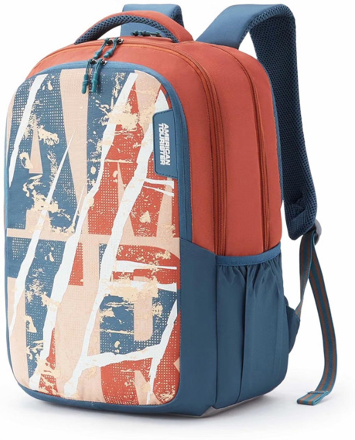 AMERICAN TOURISTER Large 35 L Backpack Stan 3 Compartments Bottle Pocket Padded Back Rust Green School Backpack (Green) - Image 1