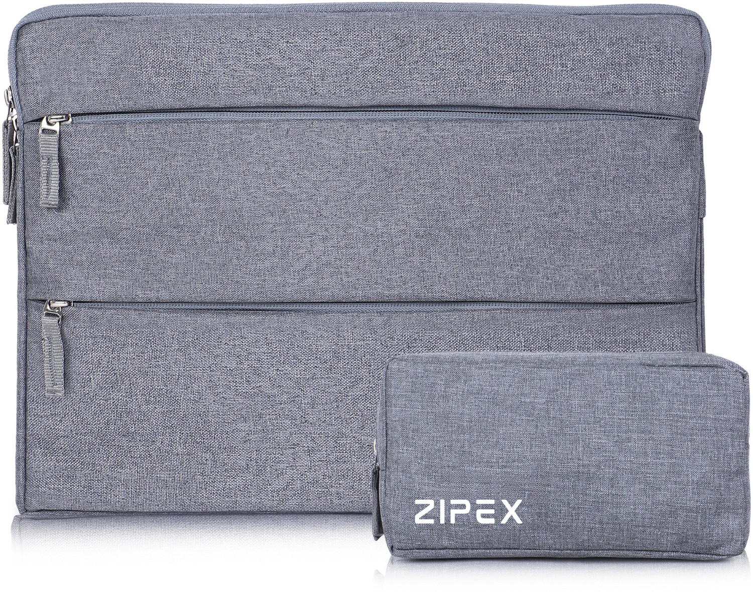 Image of ZIPEX SMARTER 15.6 Inch Laptop Sleeve Bag with Accessory pouch Waterproof Laptop Sleeve /Cover (Grey, 15.6 inch)
