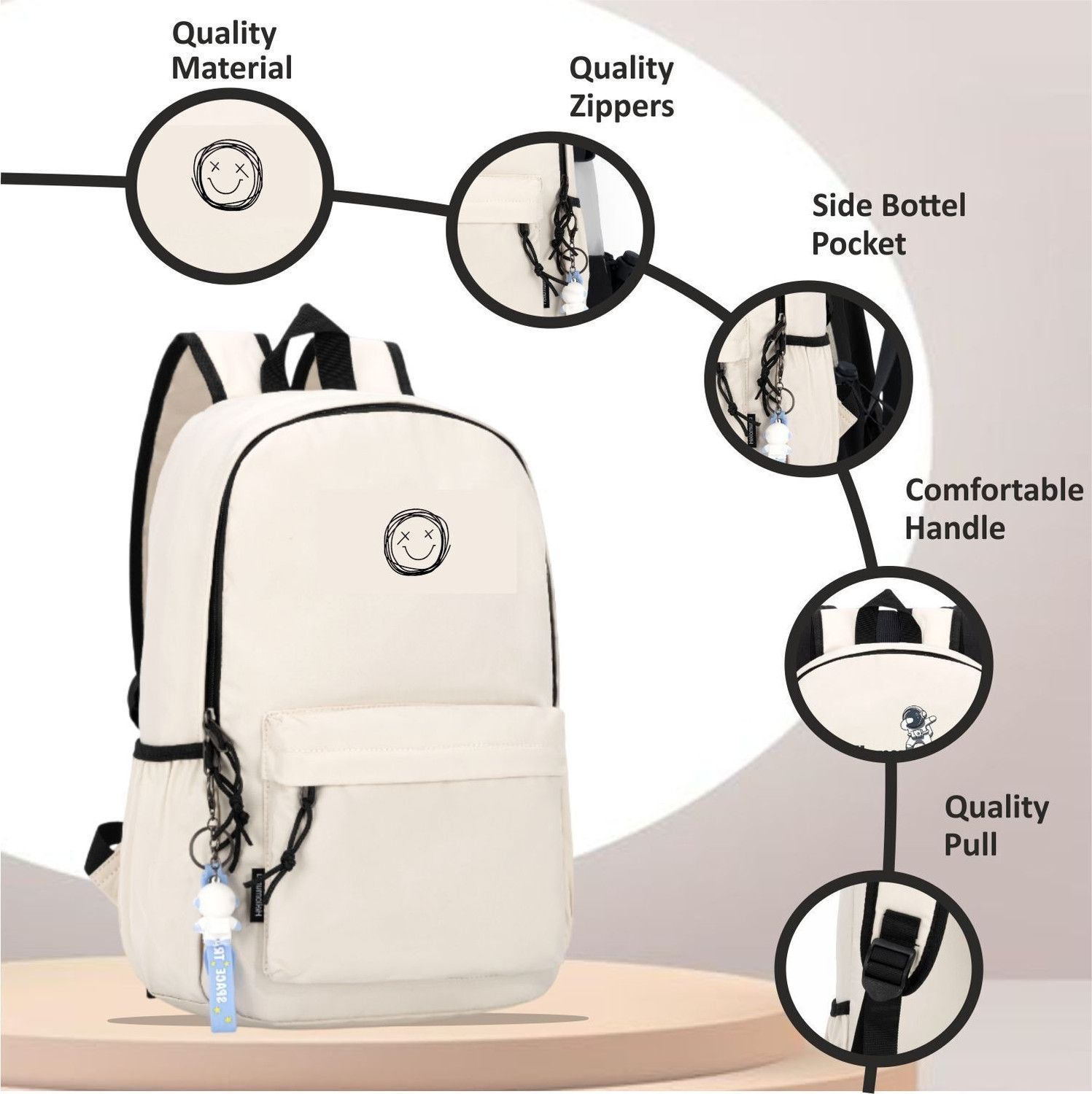 Image of Highness Large 40 L Laptop Backpack Unisex Korean Style Laptop Backpack Stylish Casual Backpack for Men And Women (Maroon, White)