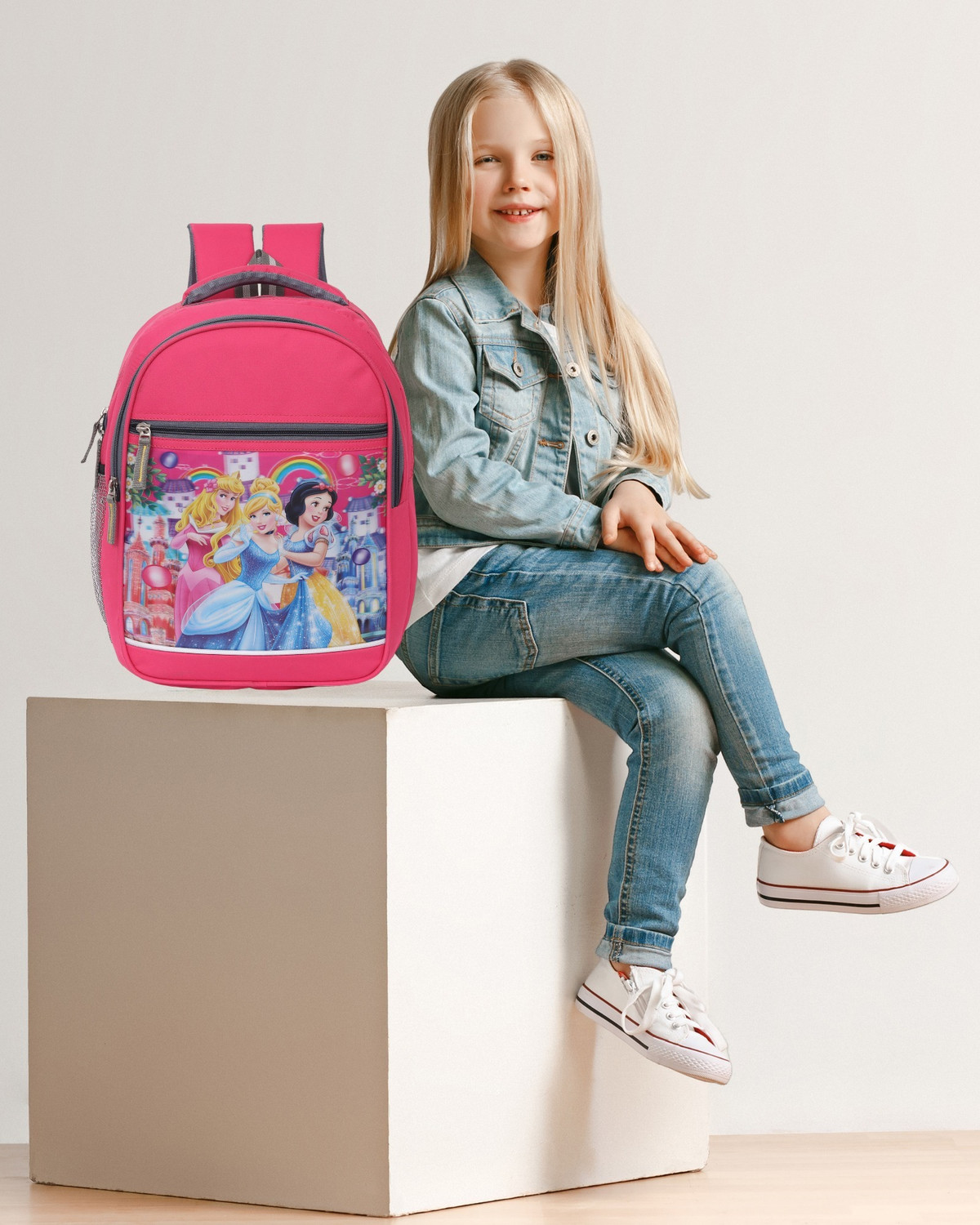 Image of LINOX Barbie Combo School and Lunch bag Class Nursery to 2nd Waterproof School Bag (Pink, 25 L)