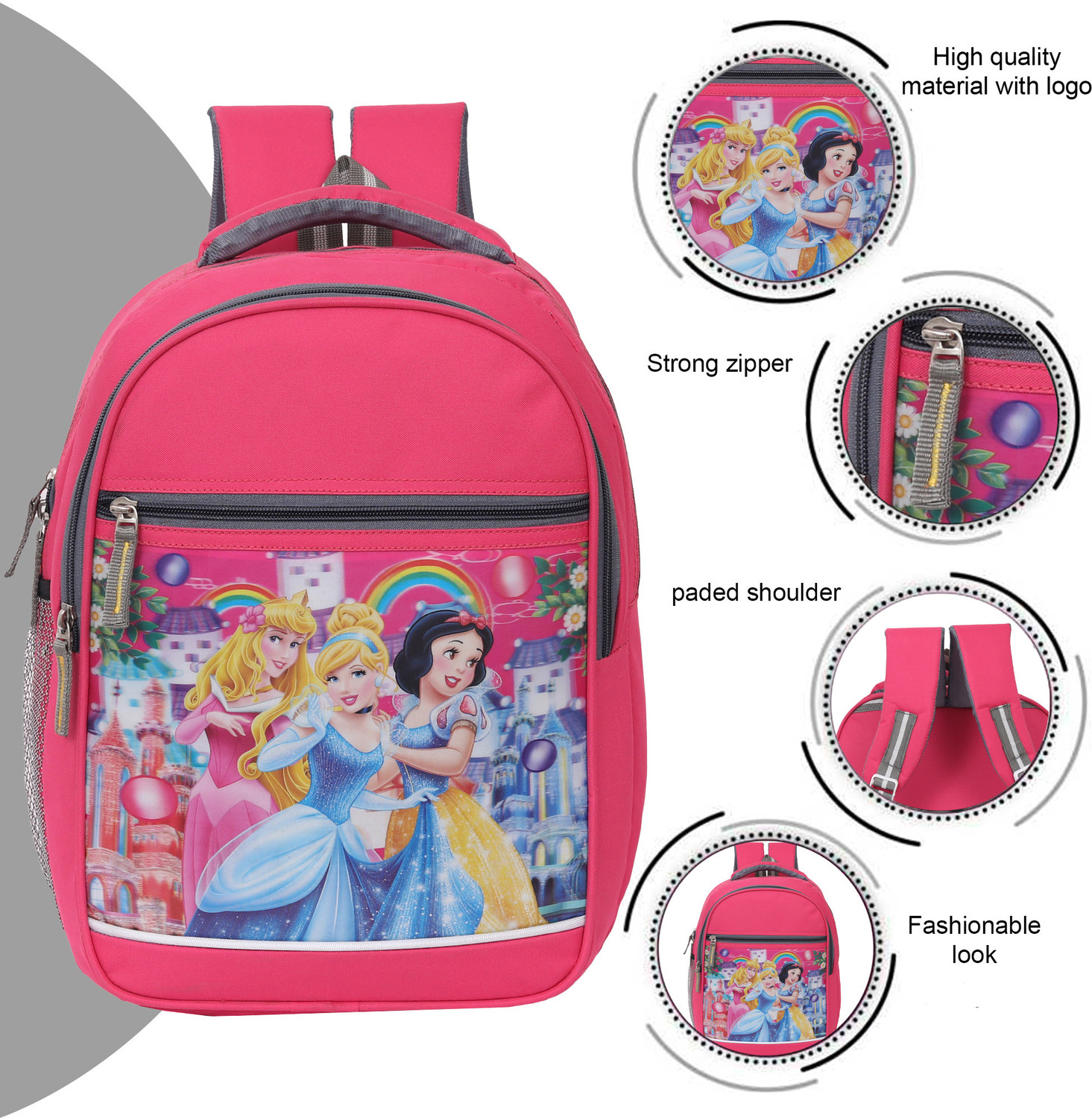 Image of LINOX Barbie Combo School and Lunch bag Class Nursery to 2nd Waterproof School Bag (Pink, 25 L)