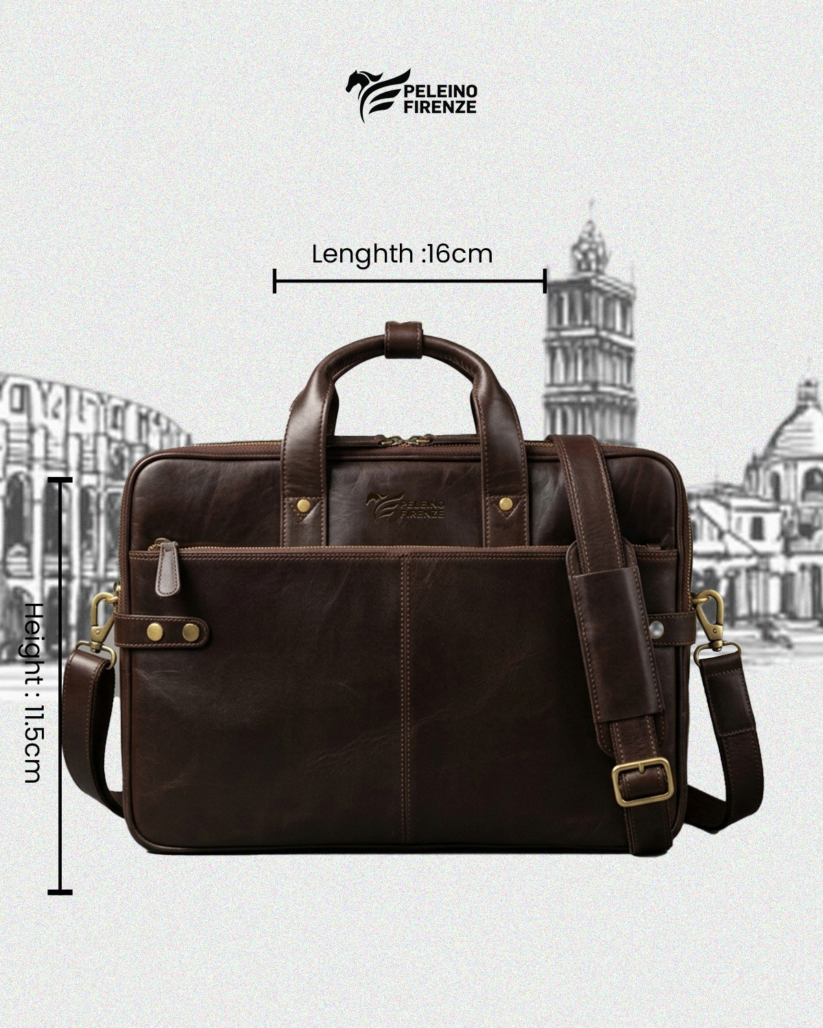 Image of Police OSTRICH POLO Messenger Bag (Black, 15 inch)