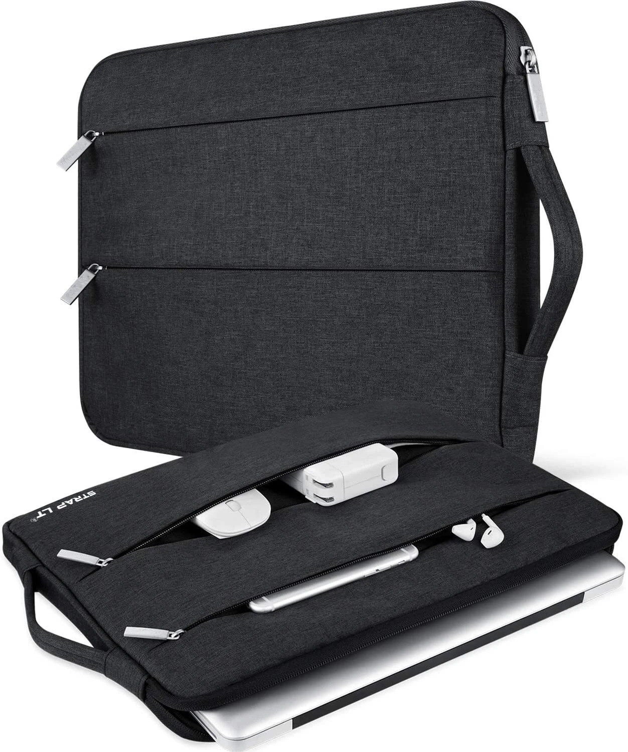 Image of ZIPEX SMARTER 15.6 Inch Laptop Sleeve Bag with Accessory pouch Waterproof Laptop Sleeve /Cover (Grey, 15.6 inch)