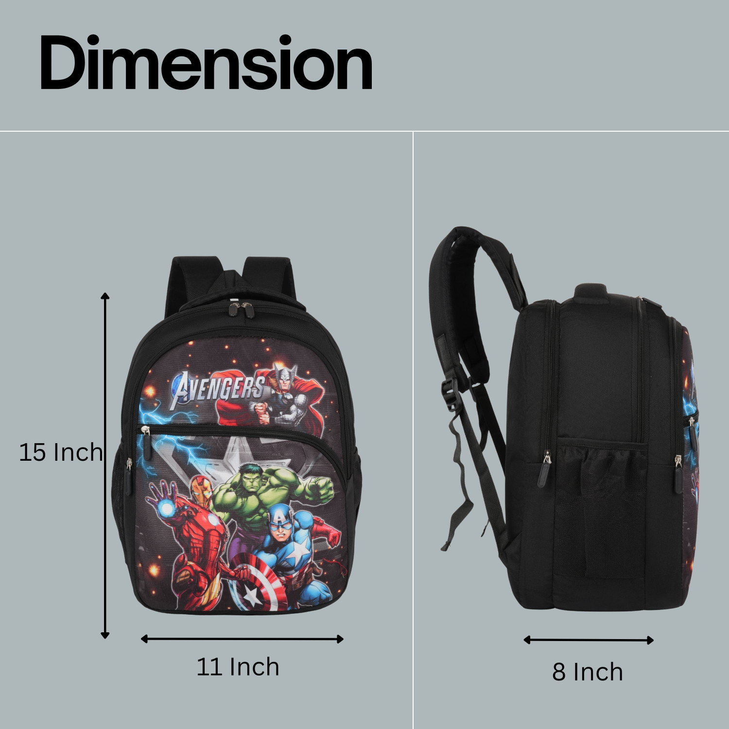 Image of jir fashion Medium 22 L Waterproof Bag 4-9 Years Waterproof School Bag (Black, 22 L)