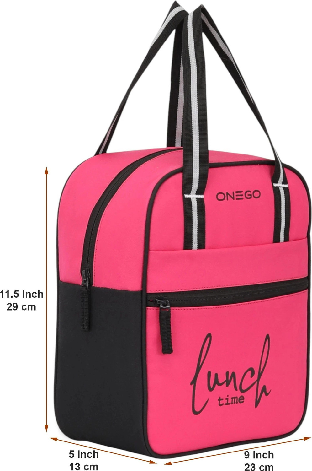 Image of ONEGO Durable Tiffin Bag - Ideal for School, College, Office & Outdoor Trips Waterproof Lunch Bag (Pink, 10 L)