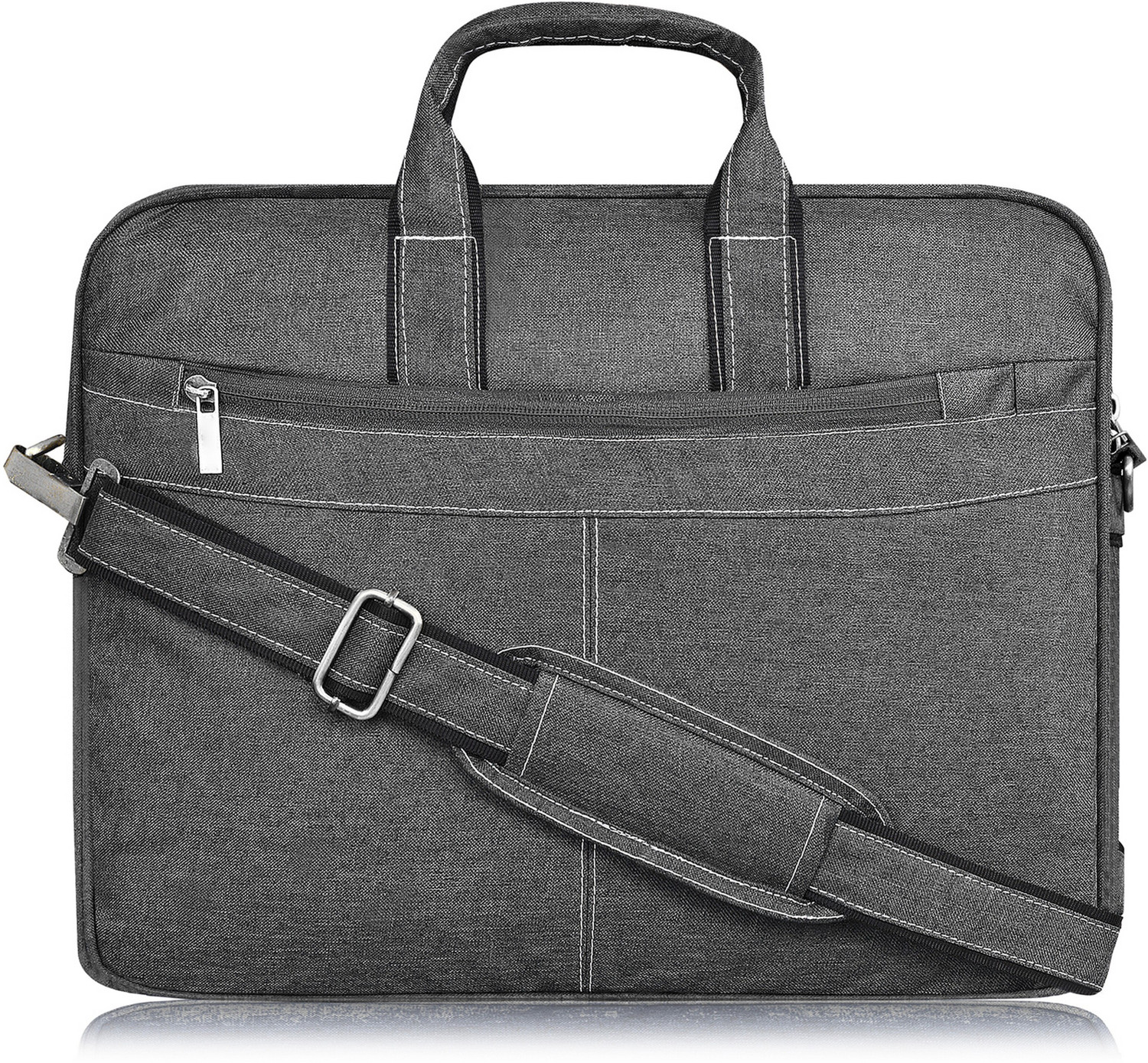 Image of Kedar Enterprise Khaki & Black Color Faux Leather 10L Office Laptop Bag For Men KD-BG52 Waterproof Messenger Bag (Mustard, 10 L)