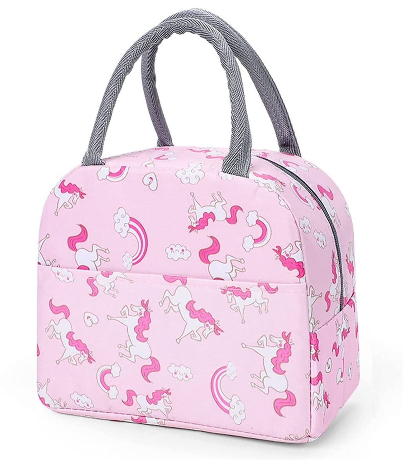 Image of ONEGO Durable Tiffin Bag - Ideal for School, College, Office & Outdoor Trips Waterproof Lunch Bag (Pink, 10 L)