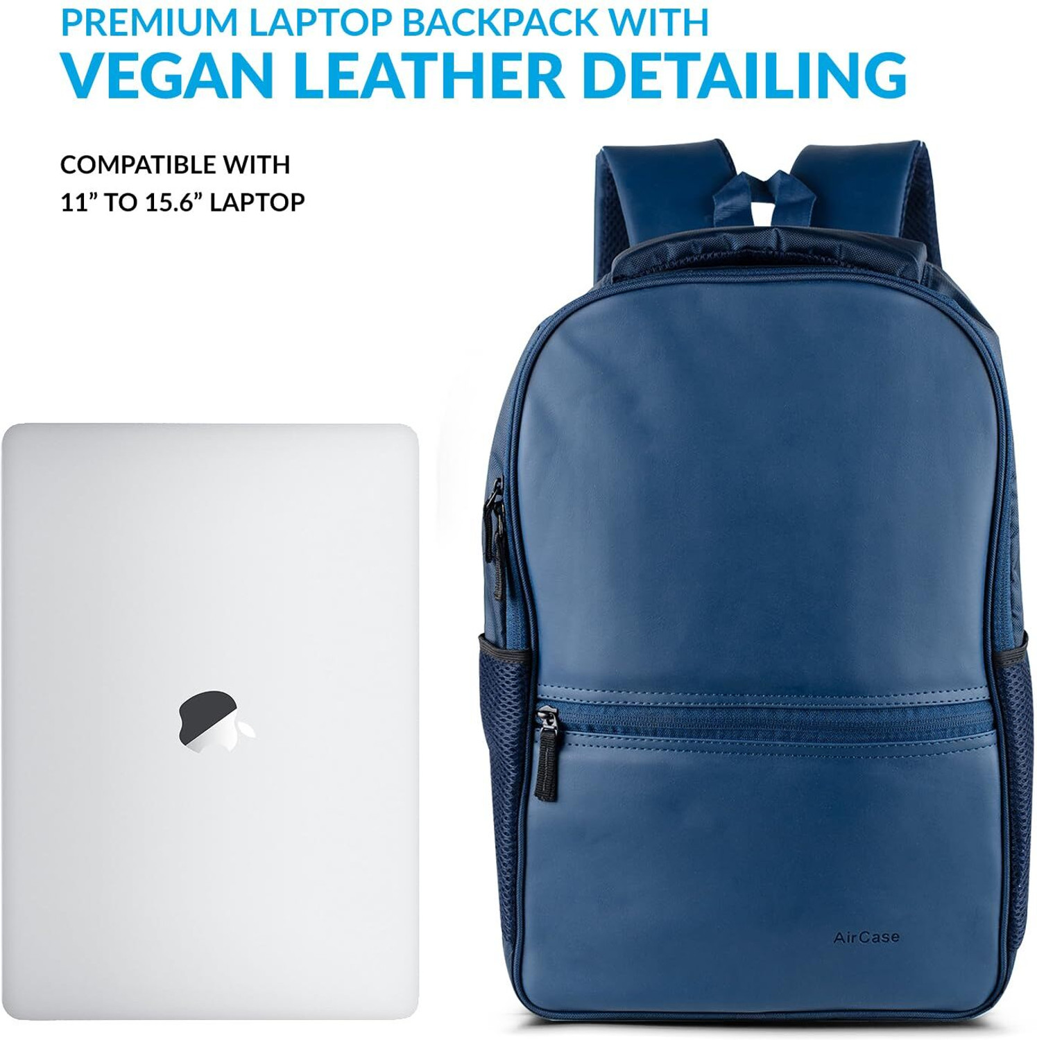 Image of AirCase Vintage 32L Laptop Backpack for Men & Women | Fits 15.6 inch | Cobalt Laptop Bag (Blue)